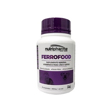 Ferrofood Suplemento Mineral Vitamínico para Cães e Gatos - 30 Comprimidos