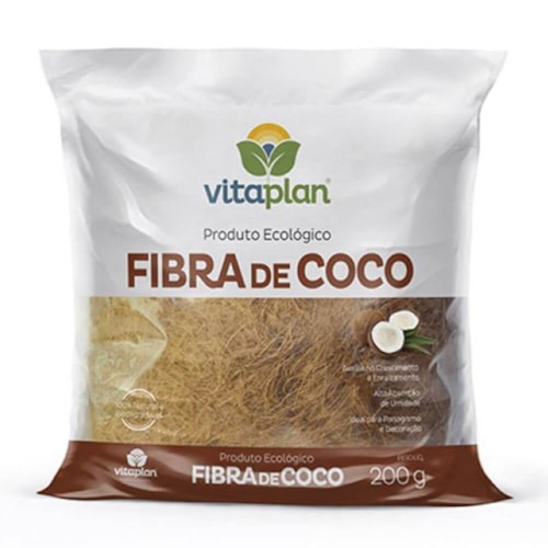 Fibra de Coco Vitaplan para Jardins e Vasos Ornamentais 200g 