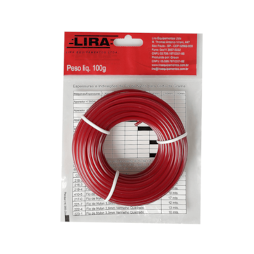Fio de Nylon Redondo Para Cortador de Grama 100 g - Lira
