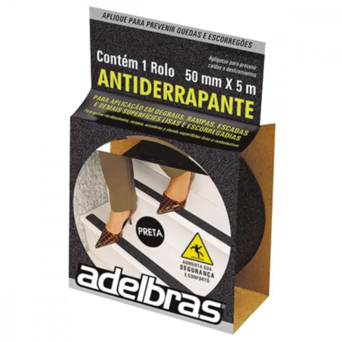 Fita Adesiva Anti Derrapante 50mm x 5M - Adelbras