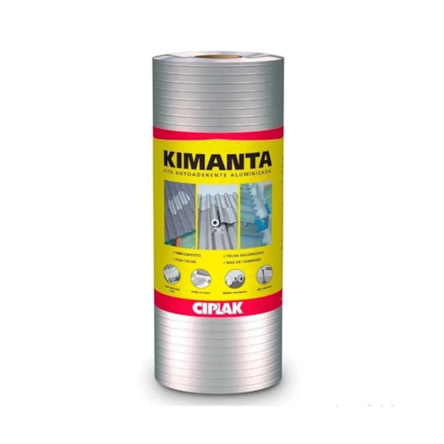 Fita Autocolante Aluminizada (Manta Asfáltica) Multiuso 10 Metros de Comprimento - Kimanta