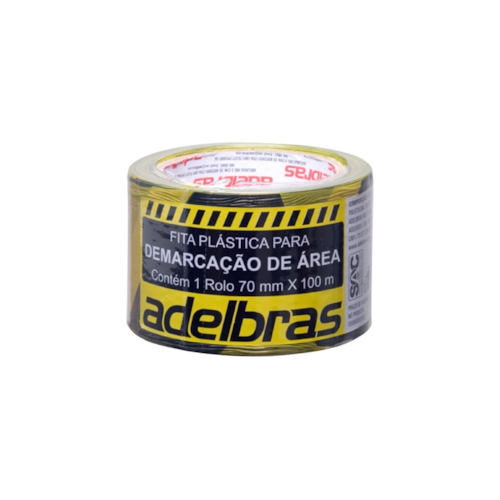 Fita Zebrada sem Adesivo 70mm x 100M - Adelbras