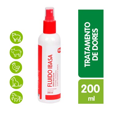 Fluído Muscular Spray Ibasa Uso Veterinário 200 ml