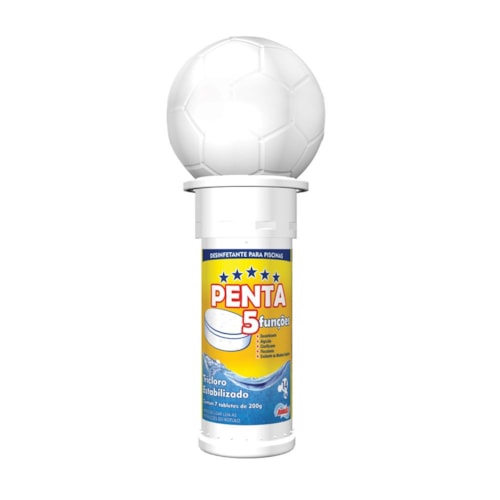 Flutuador HCL Penta Clorador Para Piscina 1,4kg