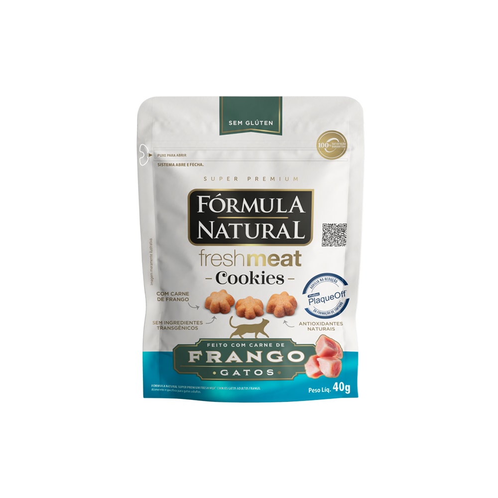 Fórmula Natural Cookie Fresh Meat Gatos Adultos Frango 50g