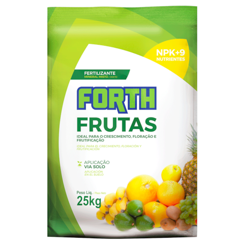 Forth Frutas Fertilizante para Frutíferas 25 kg - Crescimento, Floração e Frutificação