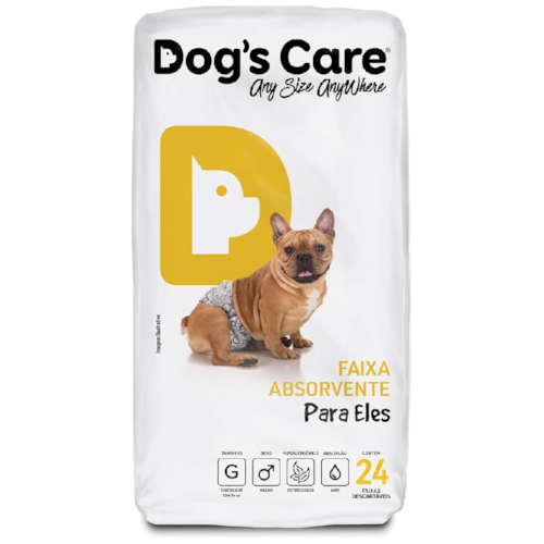 Fralda Descartável Macho Tamanho G 24unds - Dog's Care