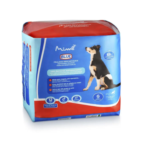 Fralda Higiênica Descartável para Machos Tamanho G - Blue Multilaser