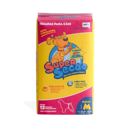 Fralda para Cães Fêmeas Supersecão Tamanho M - PETIX