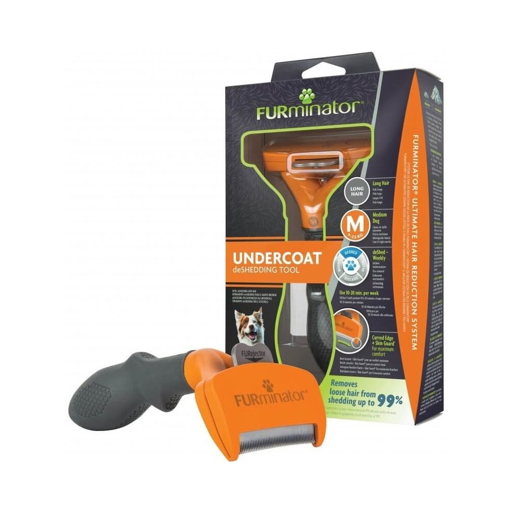 Furminator Dog para Cães Médios com Pelos Longos