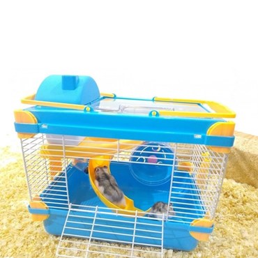 Gaiola para Hamster Vip Acrílico Completa Azul