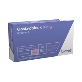 Gastroblock Omeprazol Biovet para Cães e Gatos - 10 comprimidos