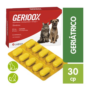 Gerioox Labyes Antioxidante Condroprotetor para Cães e Gatos 30cp