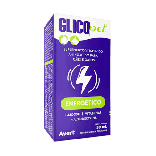 Glicopet Suplemento Vitamínico Energético Avert para Cães e Gatos 30 ml