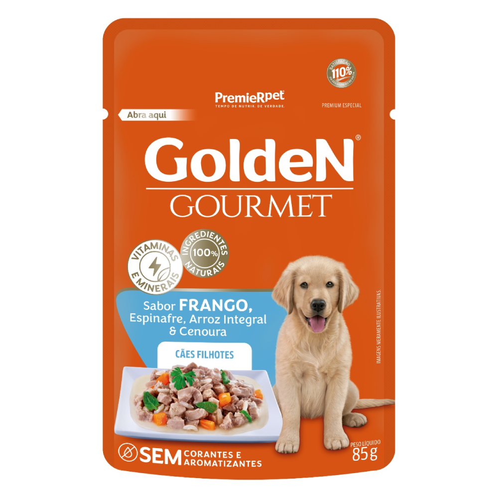 Golden Sachê Gourmet Cães Adultos Raças Pequenas Frango e