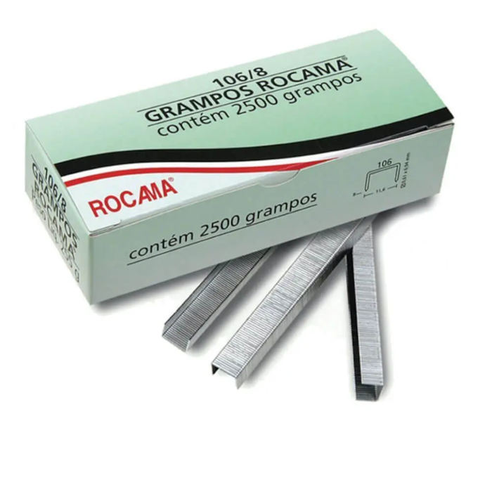 Grampo Rocama para Grampeador 6mm com 3.500 Grampos