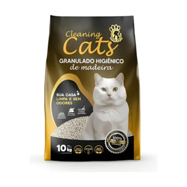 Granulado Higiêncio de Madeira Cleaning Cats 10 kg