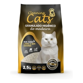 Granulado Higiêncio de Madeira Cleaning Cats 2,5 kg