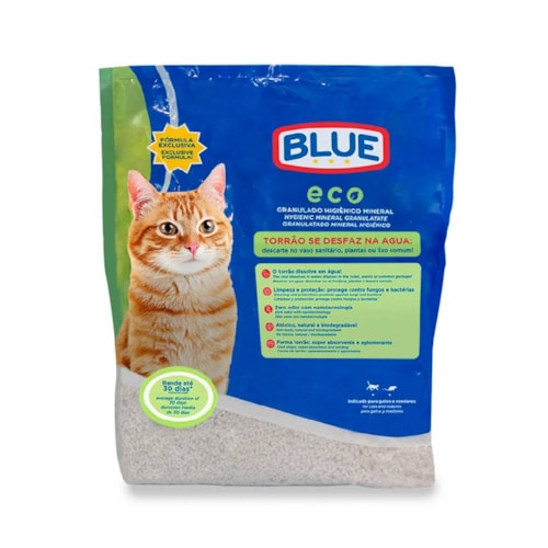 Granulado Higiênico Blue Eco Mineral para Gatos 2kg