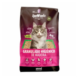 Granulado Higiênico de Madeira Ipet Woods para Gatos 