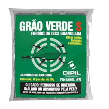 Grão Verde Isca Formicida FS Dipil para Controle de Formigas Cortadeiras 500g