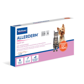 Hidratante Allerderm Spot On 2ml para Cães e Gatos Ate 10KG Unitário - Virbac