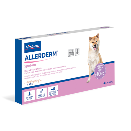 Hidratante Allerderm Spot On 4ml (1 Pipeta) para Cães Acima de 10KG - Virbac - imagem adicional