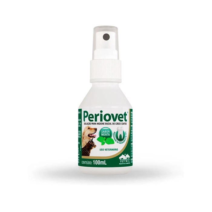 Higienizador Periovet Spray Vetnil para Cães e Gatos 100 ml