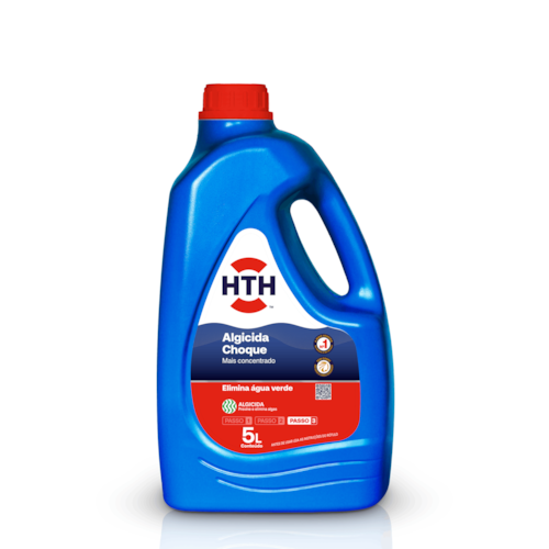 HTH Algicida Choque Solução Água Verde 5 L - Elimina algas de forma rápida sem manchas