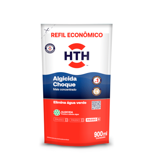 HTH Algicida Choque Solução Água Verde 900 ml - Elimina algas de forma rápida sem manchas