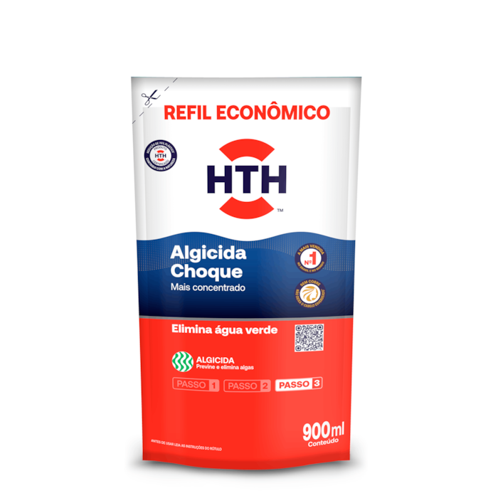 HTH Algicida Choque Solução Água Verde 900 ml – Elimina algas de forma rápida sem manchas