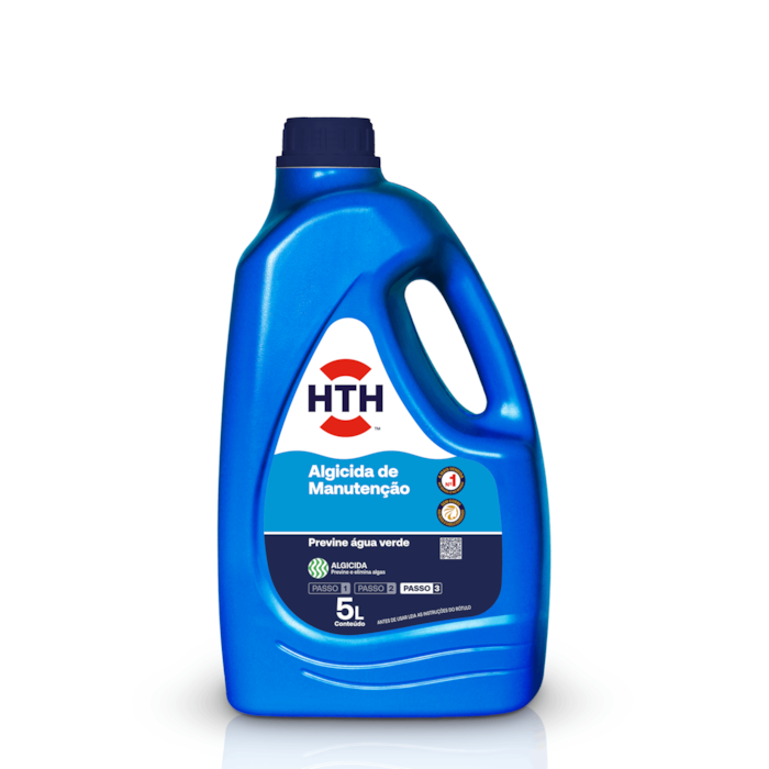 HTH Algicida de Manutenção 5 L – Prevenção de Algas e Água Cristalina para Piscinas
