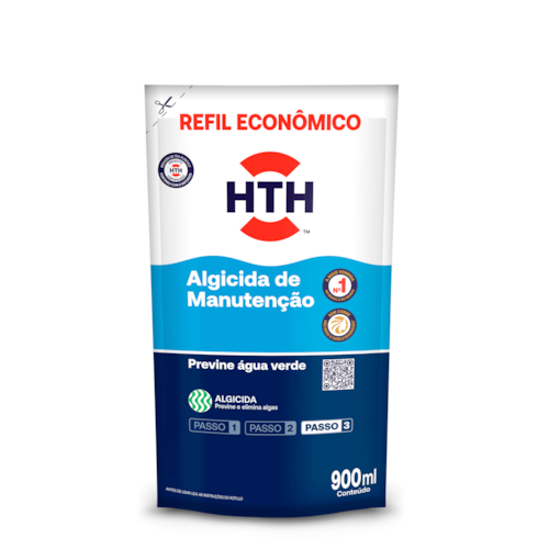 HTH Algicida de Manutenção 900 ml - Prevenção de Algas e Água Cristalina para Piscinas