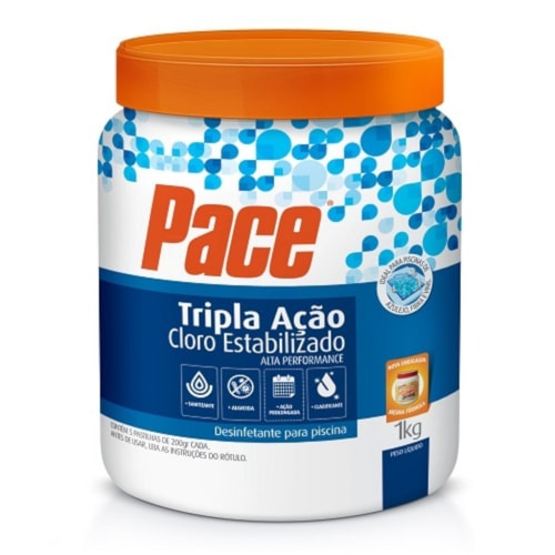 HTH Cloro Desinfetante para Piscina Tripla Ação Pace Pote 1 kg