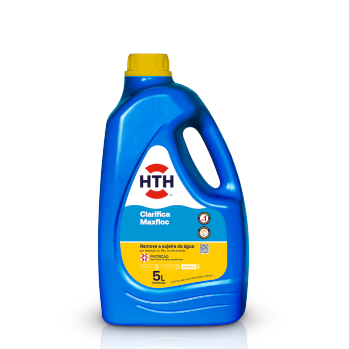 HTH Maxfloc Clarificante para Piscinas 5 L – Água cristalina, menos sujeira e versão refil sustentável