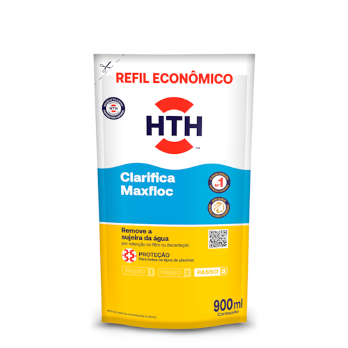 HTH Maxfloc Clarificante para Piscinas 900 ml - Água cristalina, menos sujeira e versão refil sustentável
