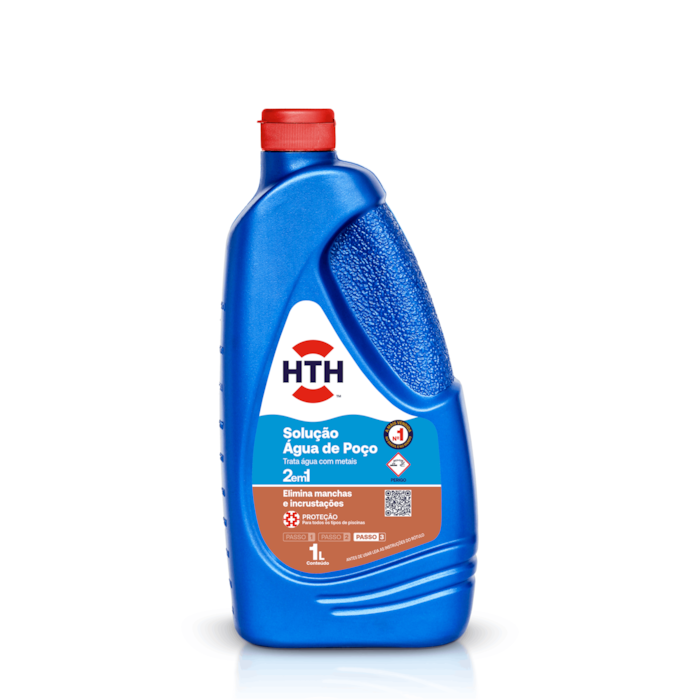 HTH Solução Água de Poço 1L - Elimina Manchas e Turvação em Piscinas