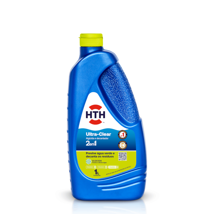 HTH Ultra Clear 1 L – Clarificante e Algicida Sem Cobre para Piscinas Cristalinas