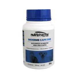 Imderme Caps 500 mg Suplemento Alimentar Para Cães e Gatos 30 Cápsulas - Nutripharme