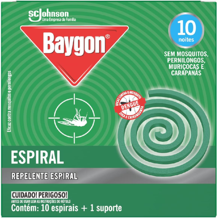 Inseticida Baygon Espiral com 10 Unidades