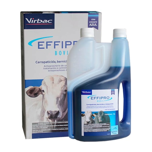 Inseticida e Carrapaticida Effipro Bovis Fipronil Virbac 1 Litro