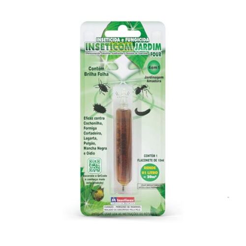 Inseticida Fungicida Insetimax Inseticom Jardim Four Monodose 10ml