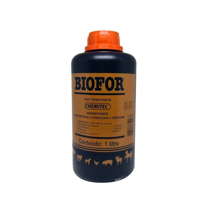 Iodo Desinfetante Biofor Chemitec Uso Veterinário 1 Litro