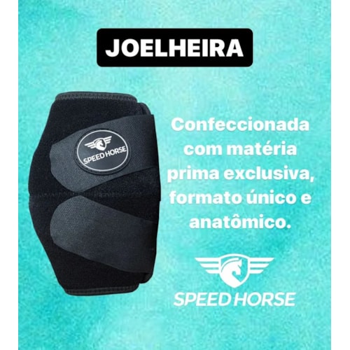 Joelheira para Cavalo Speed Horse Preta Ref 2124