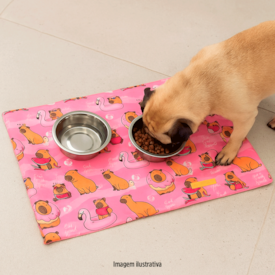 Jogo Americano Capivara Distripet 40X30 cm Rosa - imagem adicional