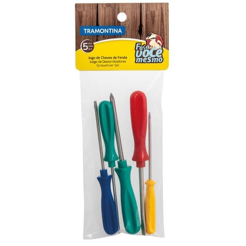 Jogo de Chaves de Fenda 5 Peças 43408/176 - Tramontina