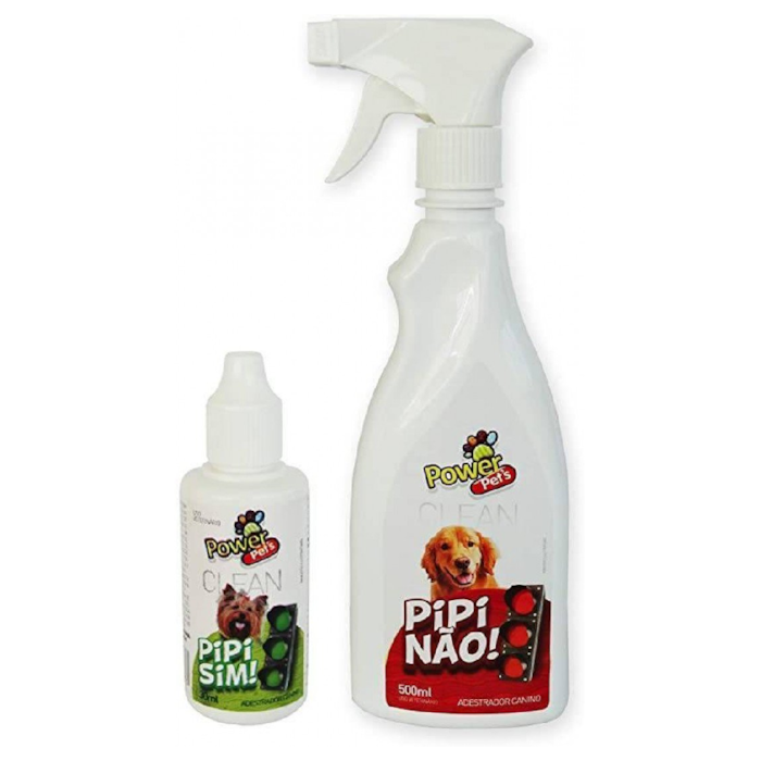 Kit Educador Sanitário Pipi Sim 500ml e Pipi Não 30ml - PowerPets