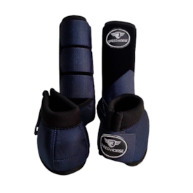 Kit Simples Cloche e Caneleria para Cavalo Speed Horse Cinza M Ref 3093