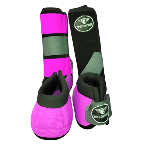 Kit Simples Cloche e Caneleria para Cavalo Speed Horse Collor Pink M Ref 3030