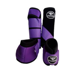 Kit Simples Cloche e Caneleria para Cavalo Speed Horse Collor Roxo M Ref 3031